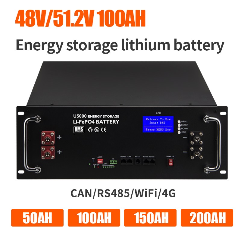 48V 100AH ​​Lithium battery Pack 4G LIFEPO4 cell lithium ion GPS ຫມໍ້ໄຟລະບົບເກັບຮັກສາພະລັງງານແສງຕາເວັນດ້ວຍ SMS