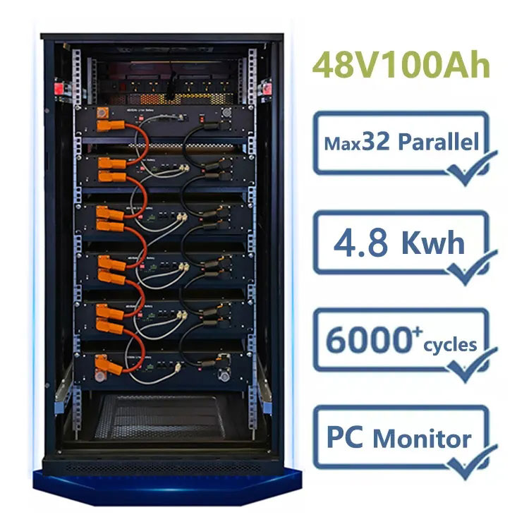 48V 100AH ​​Rack Model ການເກັບຮັກສາພະລັງງານຫມໍ້ໄຟ Lithium